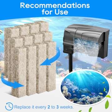 Cunina 12PCS Filter Pads for Aqueon Quietflow Filters