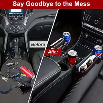 MORDEN MS Car Seat Gap Filler with Cup Holder - Storage Solution