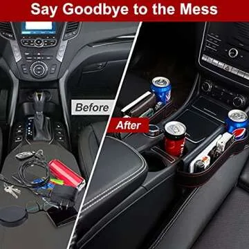 MORDEN MS Car Seat Gap Filler with Cup Holder - Storage Solution