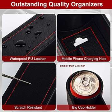 MORDEN MS Car Seat Gap Filler with Cup Holder - Storage Solution