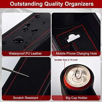 MORDEN MS Car Seat Gap Filler with Cup Holder - Storage Solution