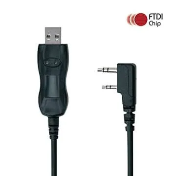 BTECH PC03 FTDI Universal Plug & Play USB Programming Cable, Baofeng, Kenwood Radios - Compatible with UV-5R, BF-F8HP, GMRS-V2, UV-82HP & More - Easy Setup, No Driver Needed