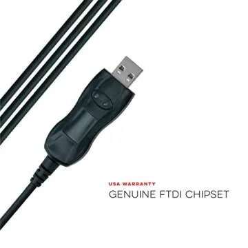 BTECH PC03 FTDI Universal Plug & Play USB Programming Cable, Baofeng, Kenwood Radios - Compatible with UV-5R, BF-F8HP, GMRS-V2, UV-82HP & More - Easy Setup, No Driver Needed