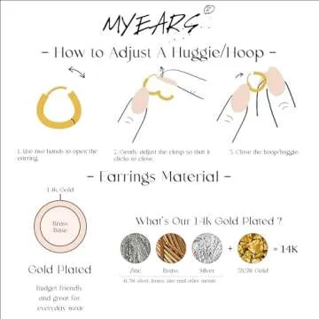 MYEARS Women Heart Earrings Gold Huggie Hoop Dangle Drop 14K Gold Plated Small Simple Hypoallergenic Everyday Jewelry