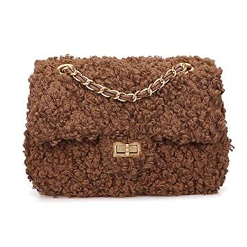 Stylish Women Plush Shoulder Bag in Faux Fur for Every Event