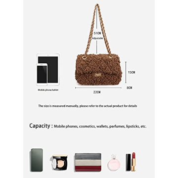 Stylish Women Plush Shoulder Bag in Faux Fur for Every Event