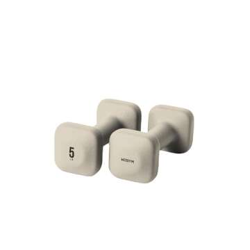 WeGym SafeGrip Dumbbells (5+8+10+12LB, Pair, Sandstone) for Secure Workouts at Home or Gym, for Yoga...
