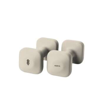 WeGym SafeGrip Dumbbells (5+8+10+12LB, Pair, Sandstone) for Secure Workouts at Home or Gym, for Yoga, Pilate and Strength Training