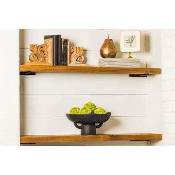 Balls and Pedestal Bowl Set Textured Black Ceramic Decorative Bowl with Succulent Balls for Counter Top, Farmhouse Table Centerpiece, Living Room, Kitchen Decor