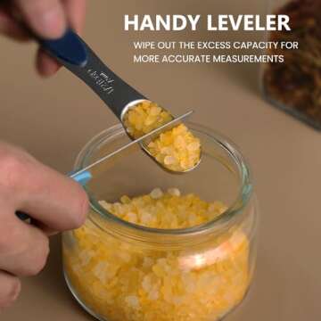 ChefAide Stainless Steel Magnetic Measuring Spoons Set