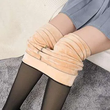 AQWEI Women Fleece Pantyhose for Winter Outdoor