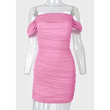 Pofash Women's Sexy Ruched Party Cocktail Dress - Perfect Fit