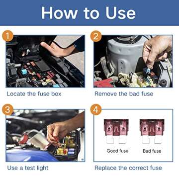 ZIPCCI 80 Pcs Standard Car Fuse, Fuses Assortment kit(1A/3A/5A/10A/15A/20A/30A/40AMP) Automotive Blade Fuse for RV, Truck, Marine, Auto Accessories