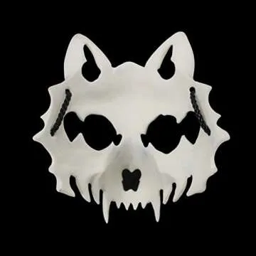 Animal Skeleton Half Mask Halloween Japanese Dragon God Werewolf Mask Cosplay Animal Skeleton Mask Unisex Resin Party Stage Show Mask