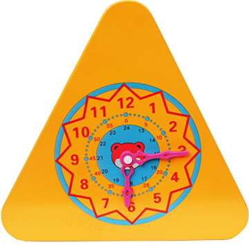 TOWO Activity Centre Triangle Toys - Flip Flop Alphabet Blocks Abacus Clock - Activity Cube for Toddlers 5 in 1 - Montessori Learning Wooden Toys for 1 Year Old