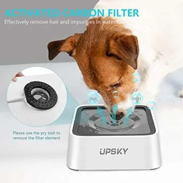 UPSKY Dog Water Bowl Upgrade 70oz Large Capacity No Spill Slow Feeder Vehicle Carried 2L Pet Water Dispenser Travel Water Bowl for Dogs, Cats