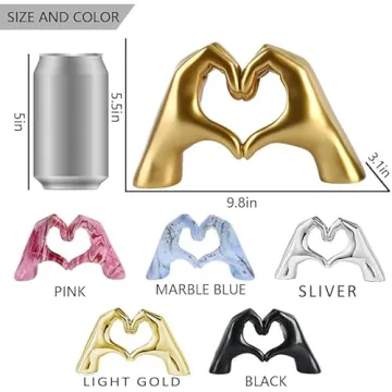 MOYI Love Heart Shape Statue - Elegant Gift for All Occasions