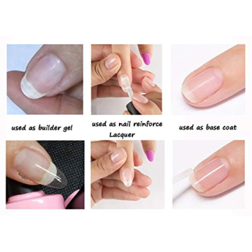 AIMEILI Builder Base & No Wipe Top Coat Gel Nail Polish Set