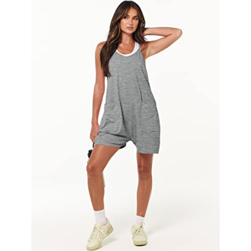 Stylish ANRABESS Summer Sleeveless Romper with Pockets