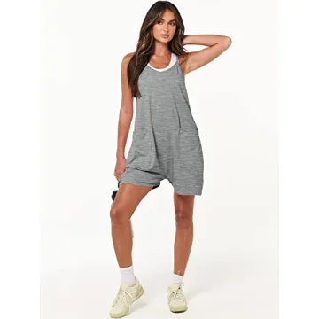 Stylish ANRABESS Summer Sleeveless Romper with Pockets