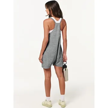 Stylish ANRABESS Summer Sleeveless Romper with Pockets
