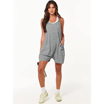 Stylish ANRABESS Summer Sleeveless Romper with Pockets