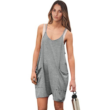 Stylish ANRABESS Summer Sleeveless Romper with Pockets