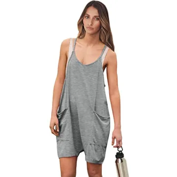 Stylish ANRABESS Summer Sleeveless Romper with Pockets