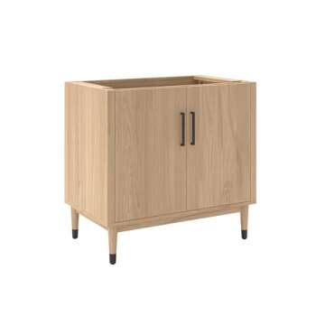 Sawyer 36" Mid-Century Bathroom Vanity in Sunburst Oak