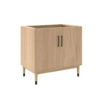 Sawyer 36" Mid-Century Bathroom Vanity in Sunburst Oak