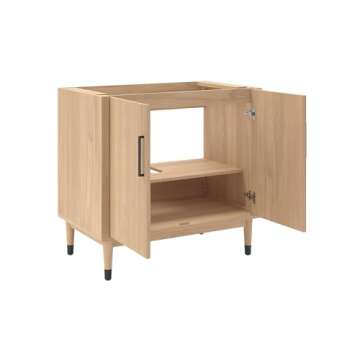 Sawyer 36" Mid-Century Bathroom Vanity in Sunburst Oak