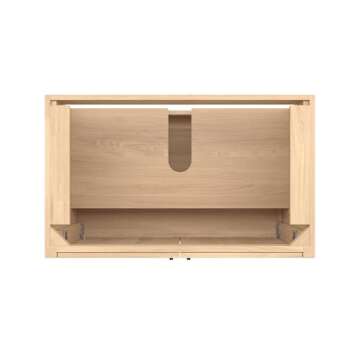 Sawyer 36" Mid-Century Bathroom Vanity in Sunburst Oak