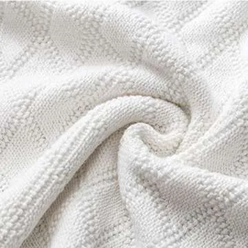 Cozy Cotton Knit Throw Blanket for Home Decor Comfort