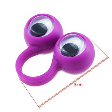 Etmact Eye Finger Puppets, Welcome to Party, A Pack of 24 Finger Puppets Finger Toy Eye for an Eye Party Packs Eye Finger Puppets Large Eye Toy Eyes Eye Puppet Puppet Toys Finger Eyes Large Puppets