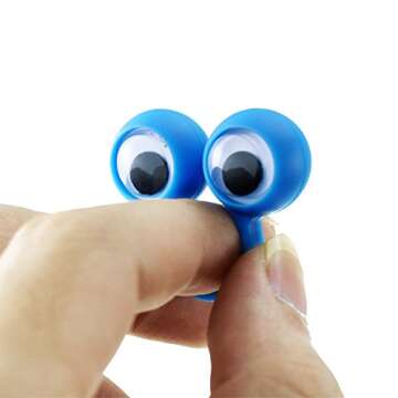 Etmact Eye Finger Puppets, Welcome to Party, A Pack of 24 Finger Puppets Finger Toy Eye for an Eye Party Packs Eye Finger Puppets Large Eye Toy Eyes Eye Puppet Puppet Toys Finger Eyes Large Puppets