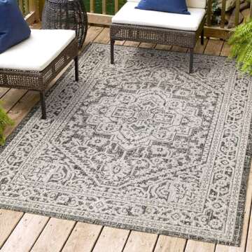 Durable JONATHAN Y Sinjuri Medallion Indoor Outdoor Rug