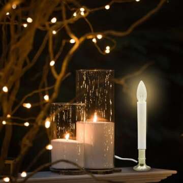 Elegant Electric Candle Lamp with Dusk to Dawn Sensor
