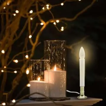 Elegant Electric Candle Lamp with Dusk to Dawn Sensor