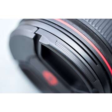 77mm Lens Cap Center-Pinch, Extra Strong Springs, Made from 100% Recycled Plastic