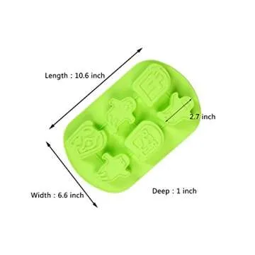 IHOMECOOKER 4PC Silicone Halloween Ghost Pumpkin Baking Mold Set …