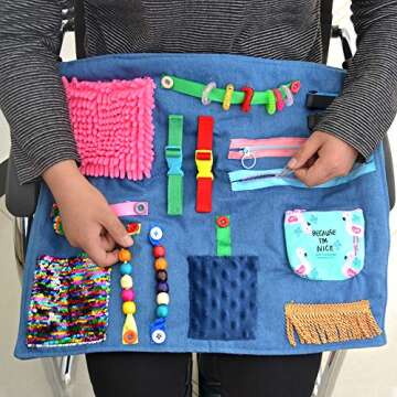 rainbowstar Fidget Blanket for Alzheimer Patients Anxiety Relief Autistic Dementia Therapeutic Tool ...