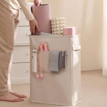 CANFOD Yoga Mat Storage Racks, Home Gym Storage Rack for Foam Roller, Yoga Strap, Thick Yoga Mats and Resistance Bands, Workout Equipment Corner Storage Organizer