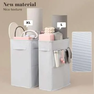 CANFOD Yoga Mat Storage Racks, Home Gym Storage Rack for Foam Roller, Yoga Strap, Thick Yoga Mats and Resistance Bands, Workout Equipment Corner Storage Organizer