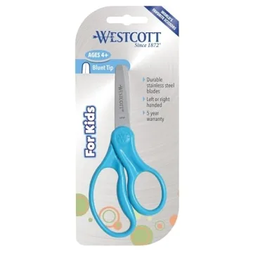 Westcott Kids Safety Scissors Blunt Tip Blue Ages 4-8