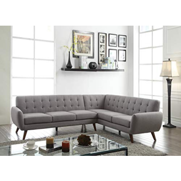 Shop Acme Essick Gray Sectional Sofa for Modern Comfort