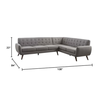 Shop Acme Essick Gray Sectional Sofa for Modern Comfort