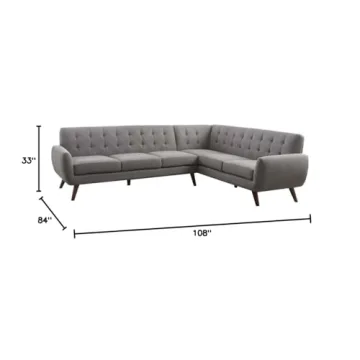 Shop Acme Essick Gray Sectional Sofa for Modern Comfort