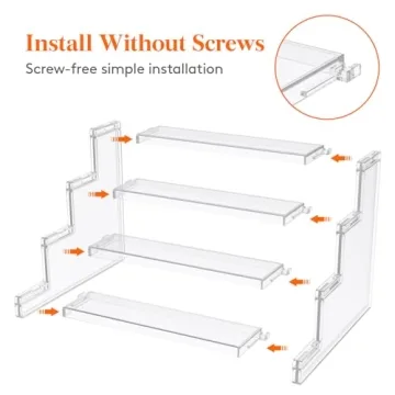 Lifewit 4 Tier Clear Display Risers for Organizing