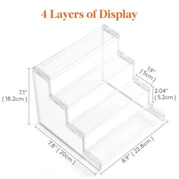 Lifewit 4 Tier Clear Display Risers for Organizing