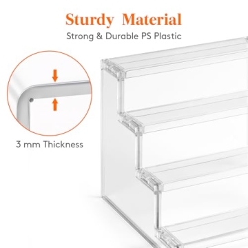 Lifewit 4 Tier Clear Display Risers for Organizing